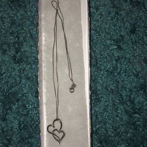 Heart necklace, sterling silver